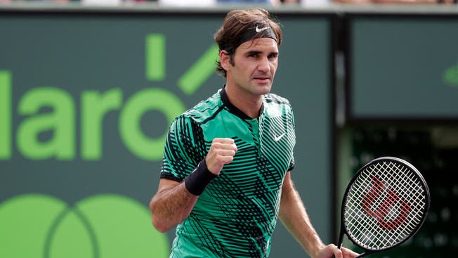 Roger Federer steht in Miami in den Achtelfinals.
