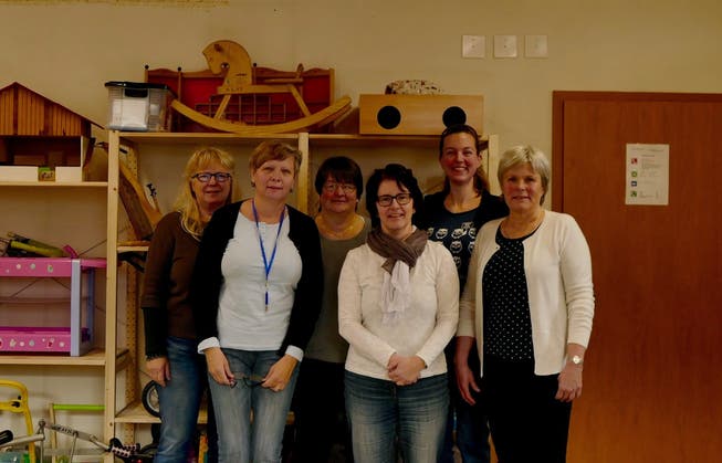 Das Ludothek-Team (v.l.): Pia Distel, Gerti Bussmann, Judith Bonetti, Ruth Zuber, Sandra Bussmann und Elisabeth Allemann.