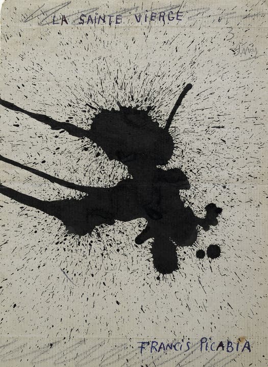Francis Picabia: La Sainte Vierge, 1920, Tinte und Bleistift auf Papier, 33 x 24 cm, Collection du Centre Pompidou, Musée national d‘art moderne/ Centre de création industrielle, Paris