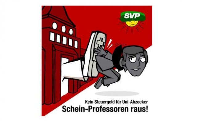 Böse Satire von Werbeagentur, die auch für die Universität Zürich tätig ist. Bild: Werbeagentur «Feinheit»