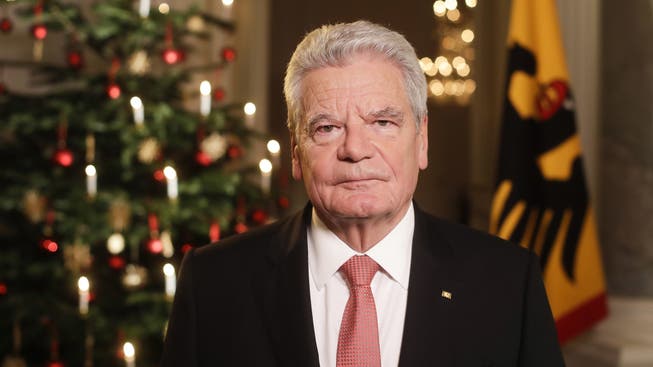 Joachim Gauck, hier an der Weihnachts-Ansprache