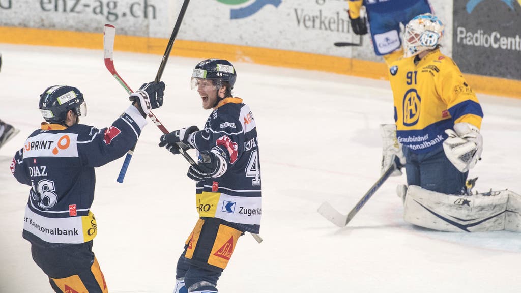 Die Zuger gewannen das erste Playoff-Halbfinalspiel gegen den HC Davos in der 17. Minute der Verlängerung.
