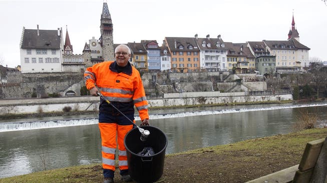 Beat Zeier ist stolz darauf, als Werkhofmitarbeiter dabei mithelfen zu dürfen, das Reussstädtchen Bremgarten sauber zu halten. Dominic Kobelt
