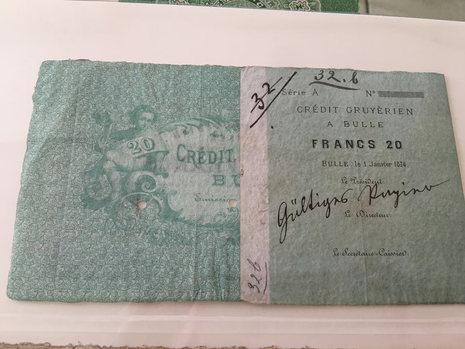 Auch so können historische Banknoten aussehen - ein Geldschein von 1874.