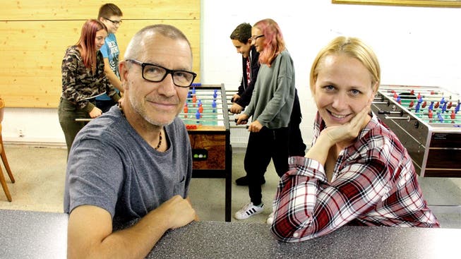 Choo-Leiter Markus Furrer und Drehbuchautorin Tatjana Steinbichl, welche den Jugendtreff seit einigen Jahren mit leitet.