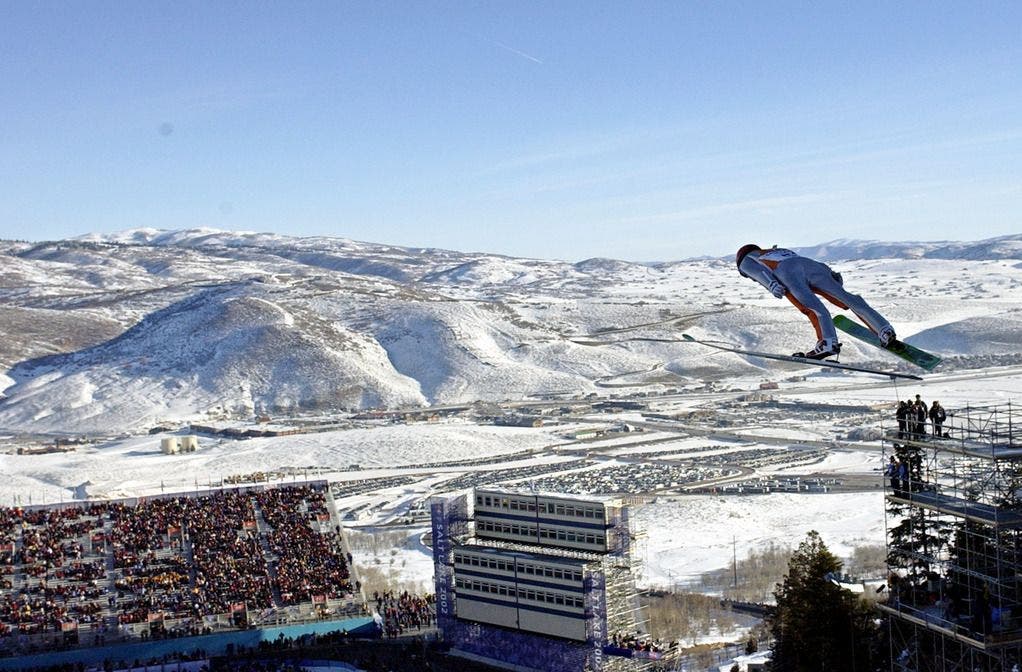 Simon Ammann fliegt am 10. Februar 2002 in Salt Lake City zu Olympia-Gold!