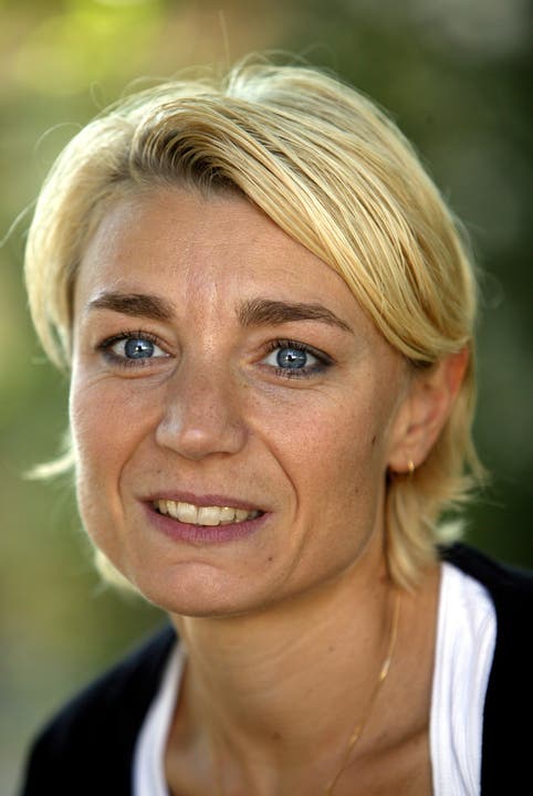 Yvonne Feri im Jahr 2003 Damals war sie Präsidentin der Stiftung Frauenhaus Aargau, Mitglied des Grossen Rats und Einwohnerrätin in Wettingen.
