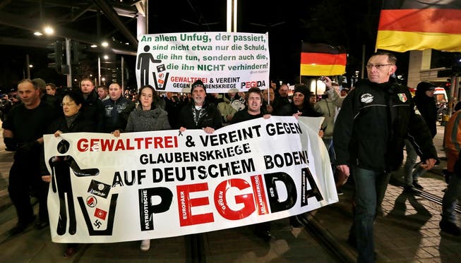 Die «Patriotische Europäer gegen die Islamisierung des Abendlandes», kurz Pegida. Im Februar soll in Basel eine Schweizer Demonstration stattfinden.