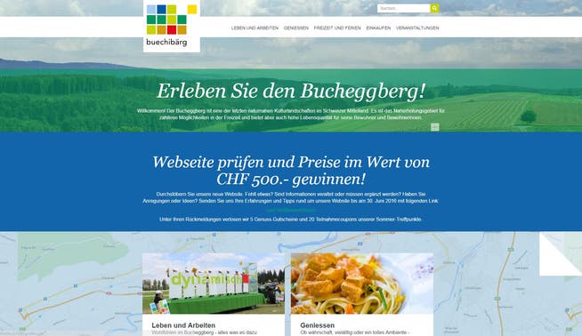 So sieht die neue Website buechibaerg.ch aus.