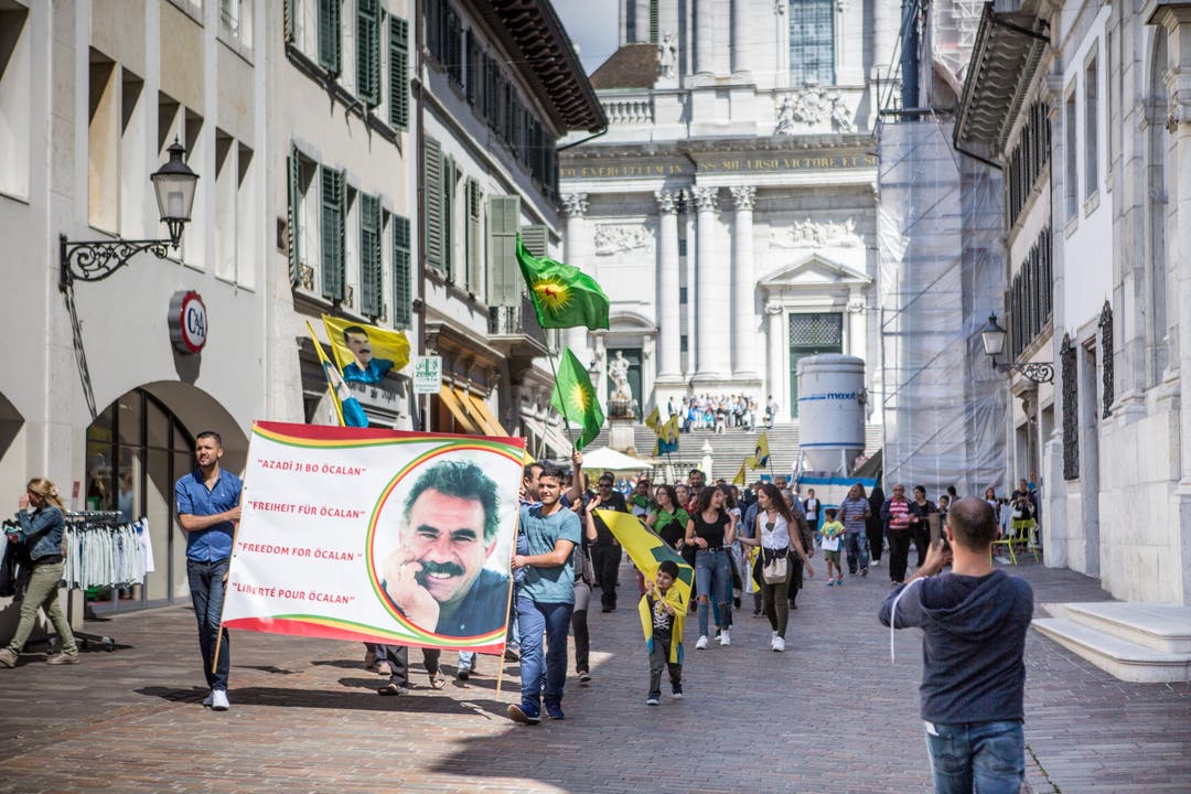 Kurden-Demo für Öcalan in Solothurn