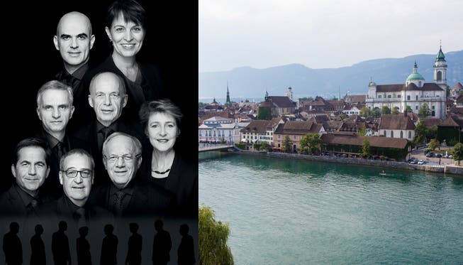 Der Bundesrat ist in Solothurn zu Besuch.