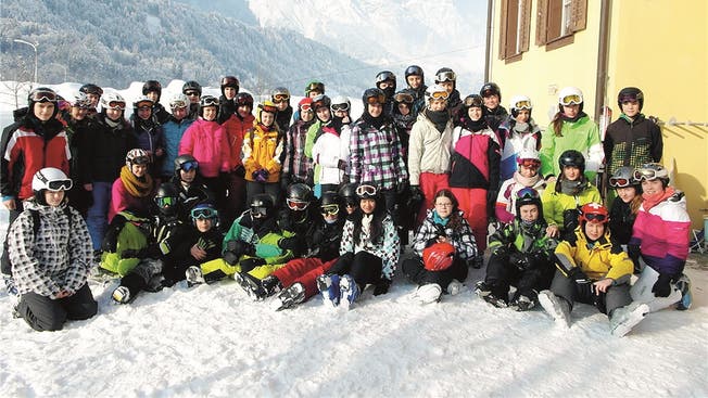 Grenchner Sekundarschüler im Skilager in Engelberg im Jahr 2015.