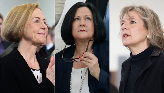 Sie gehen in den 2. Wahlgang: Susanne Schaffner, Marianne Meister und Brigit Wyss.