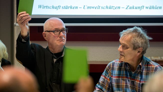 Der neue und der alte Parteipräsident: Georg Aemisseger und René Kühne