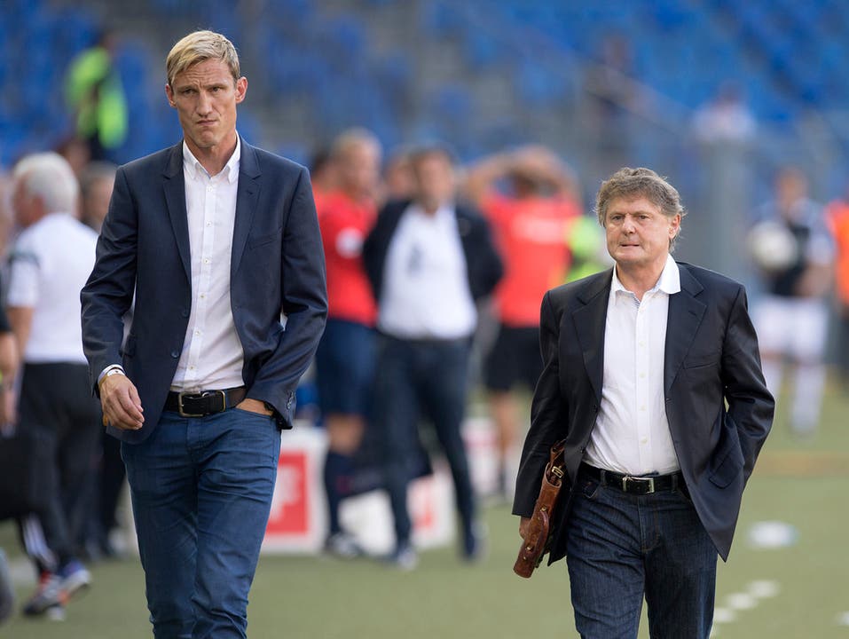 Ex-FCZ-Trainer Hyypiä und Präsident Ancillo Canepa.