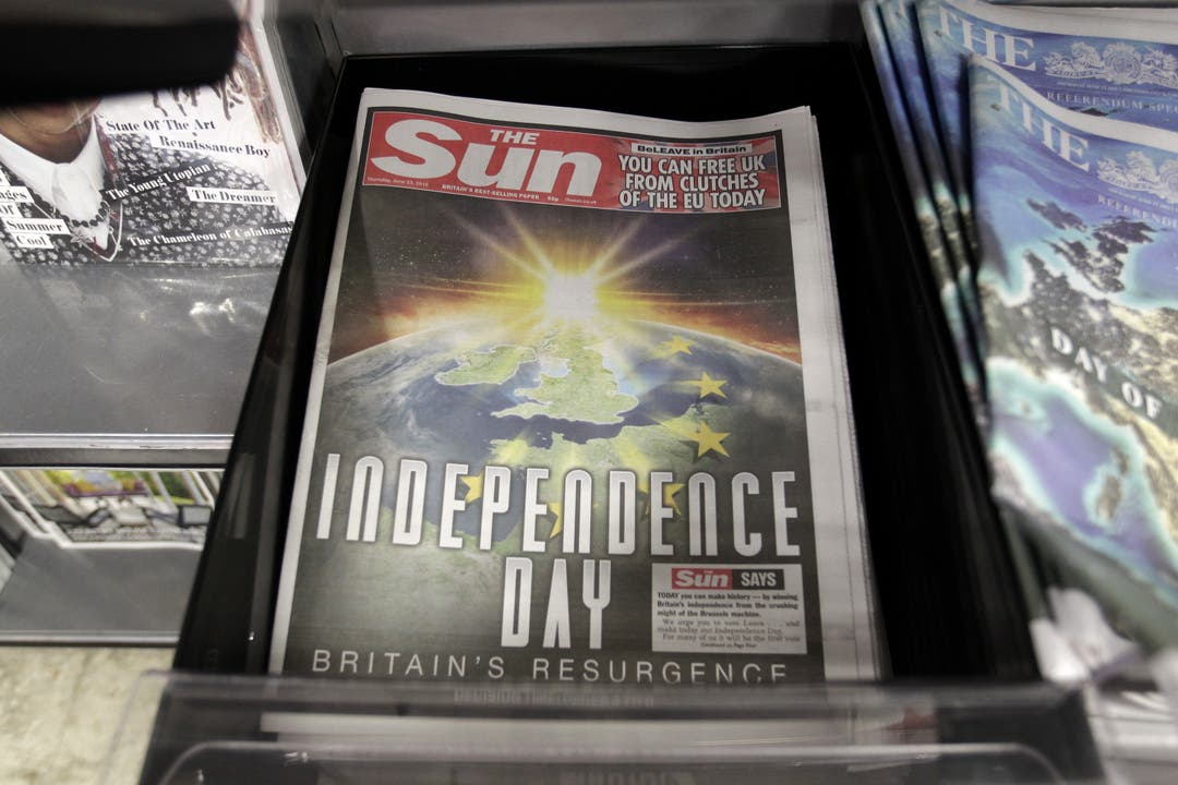 Die britische Sun erinnert sich fürs Titelblatt an einen Hollywoodfilm.