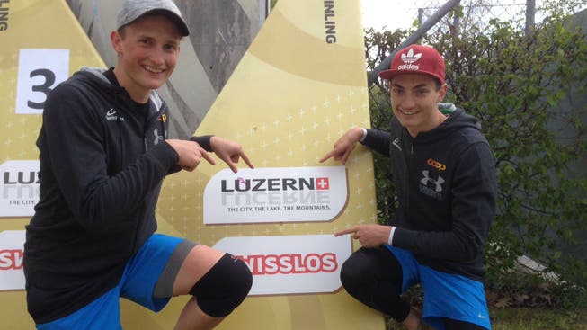 Gehen mit viel Elan an die U21-WM in Luzern: Irian Mika (links) und Tim Köpfli.