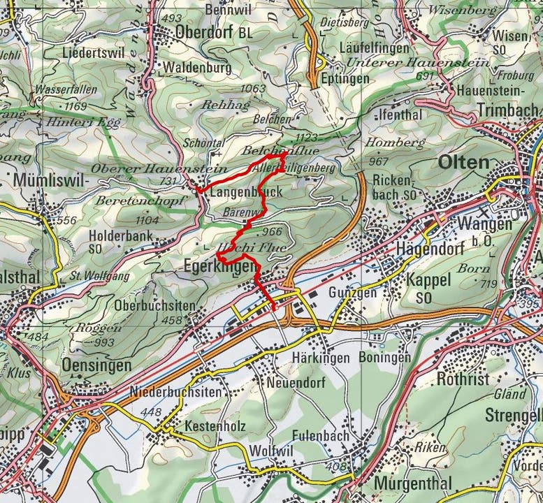 13. Etappe: Von Solothurn nach Baselland mit Alpenblick Mittwoch, 20. Juli. Von Egerkingen nach Langenbruck