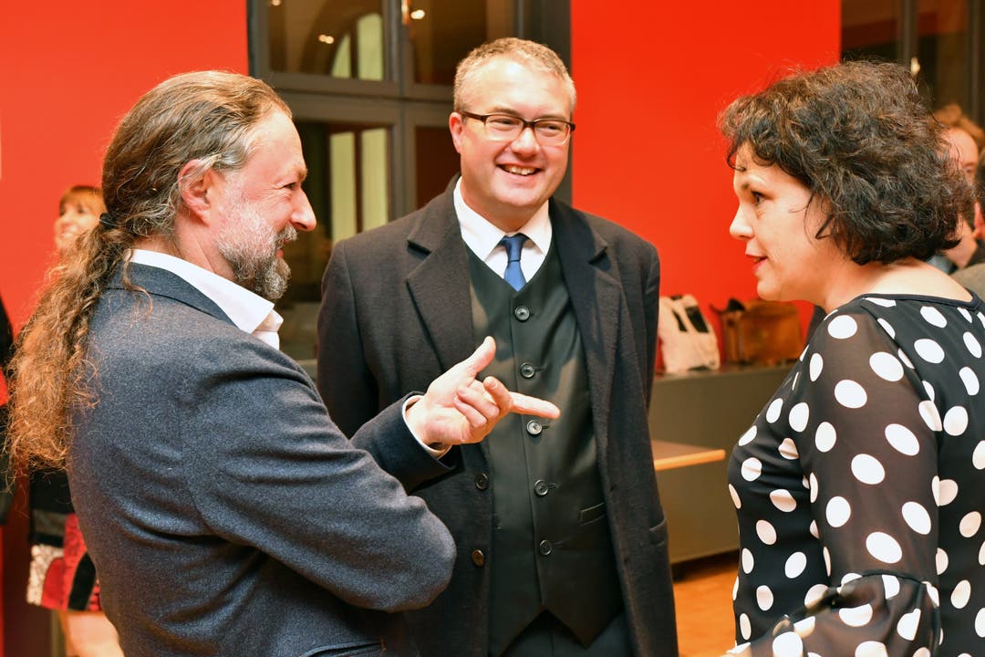 (v. l.) Kuratoriumspräsident Christoph Rölli, Remo Ankli, Regierungsrat, und Andrea Affolter, Mediensprecherin der Solothurner Regierung.