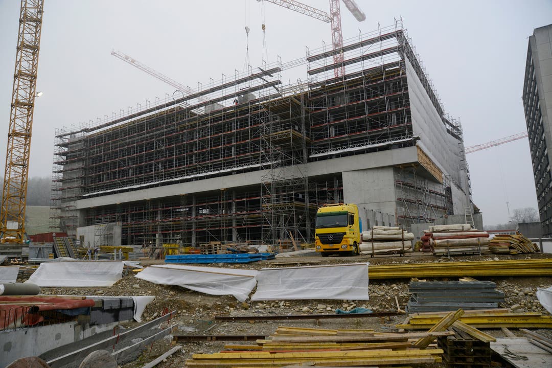Baustellen-Besichtigung Neubau Bürgerspital Solothurn im Dezember 2016.