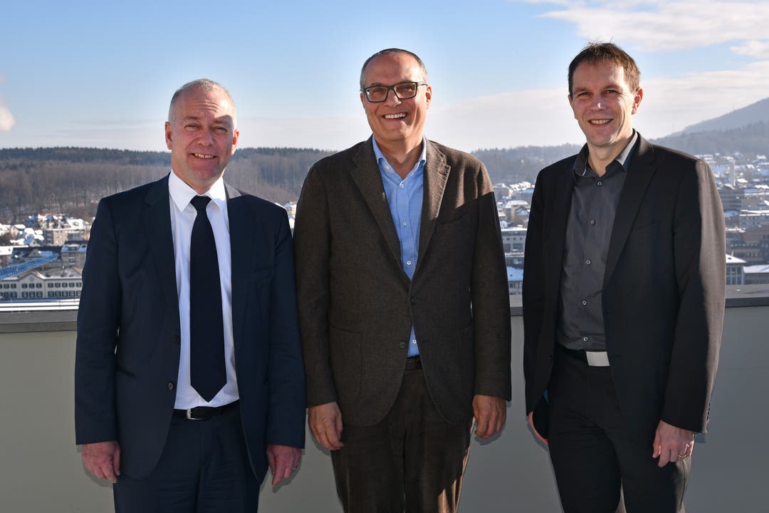 Enge Zusammenarbeit fürs Projekt Sälipark 2020 (v.l.): Oltens Stadtpräsident Martin Wey, Investor Thomas W. Jung und Heinz Rüedi, Leiter Expansion bei der Migros Aare