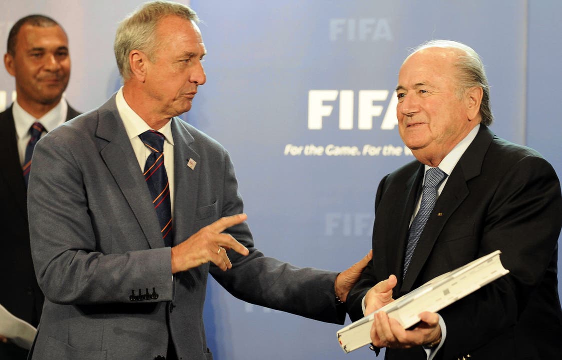 Cruyff und Ex-Fifa-Chef Sepp Blatter.