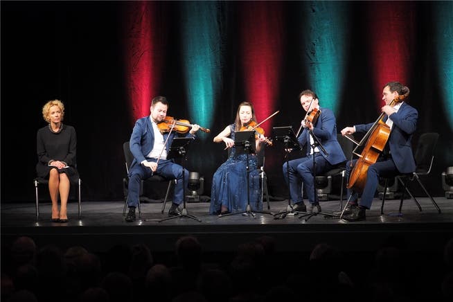 Katja Riemann und das Casal Quartett mit der musikalisch-literarischen Schubertiade.