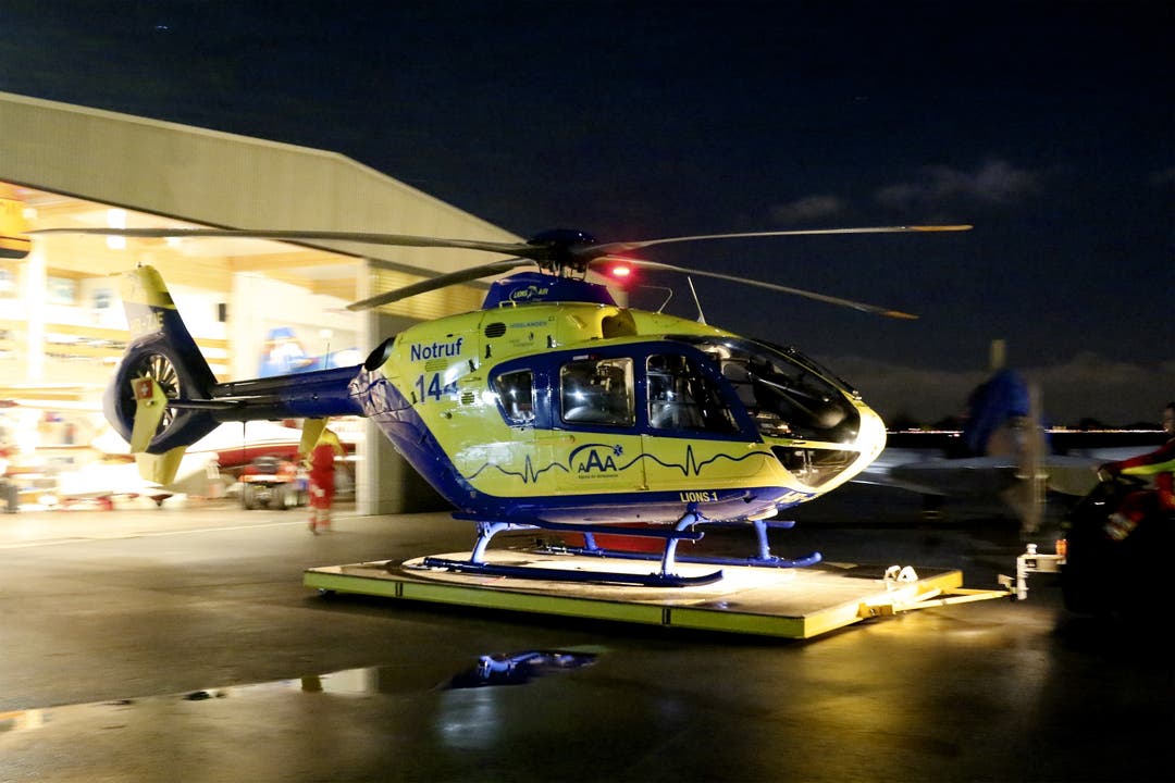 Ein Helikopter der Alpine Air Ambulance