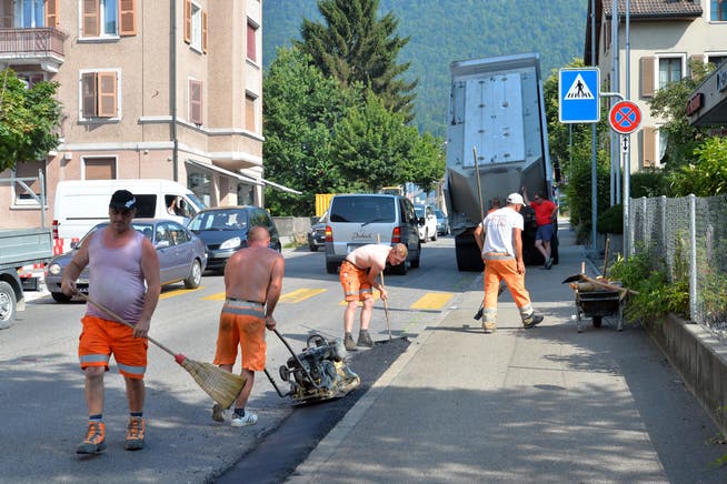 Die Bauarbeiten an der Kapellstrasse in Grenchen sind in vollem Gange. (Archivbild)