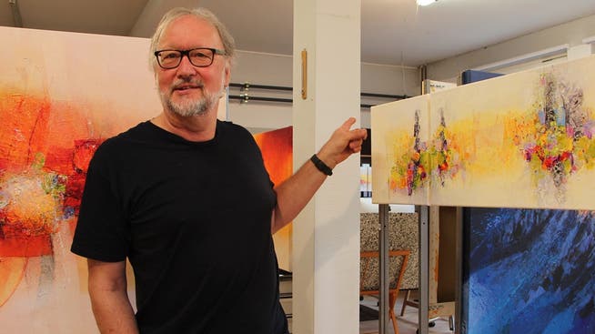 Sein letzter Auftritt im Zurzibiet: Martin Eberhard präsentiert in seinem Atelier in Bad Zurzach seine Werke.