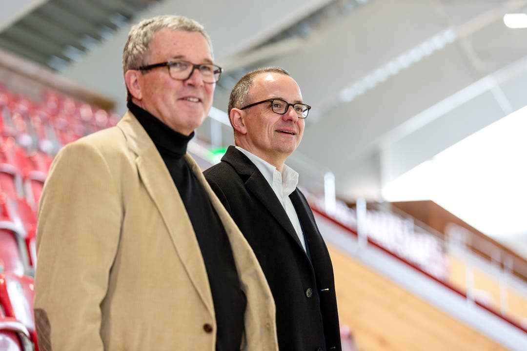 Impressionen der neuen Keba Keba-Präsident Heinz Zaugg (l.) und Stadtrat Hanspeter Hilfiker im November, als sie sich auf die Eröffnung freuen.