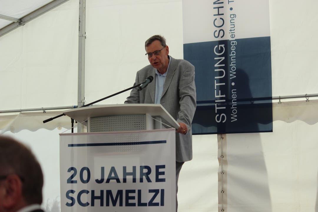 Stiftungsratspräsident Lukas Bäumle verweist beim Festakt auf die hohe Kompetenz aller Mitarbeiter der Stiftung.