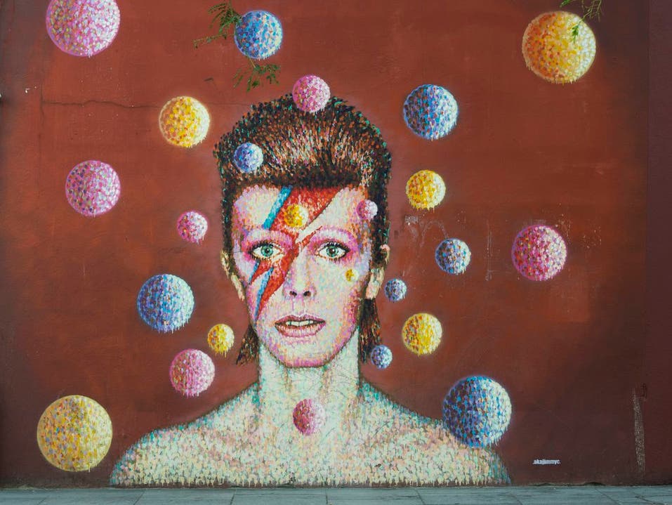 Grafitti von David Bowie in Südlondon