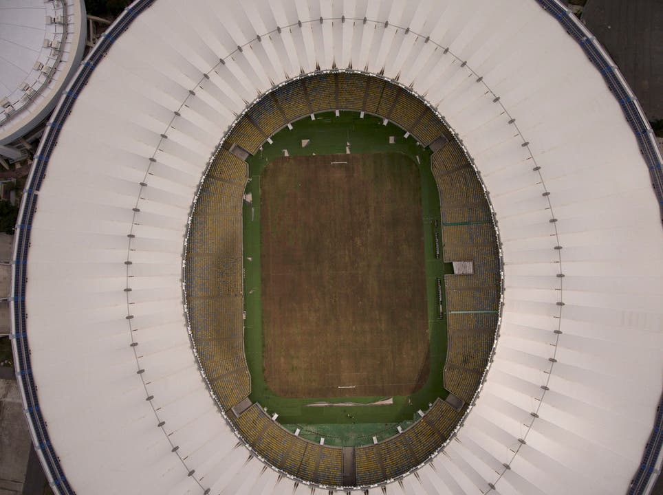  Der braune Rasen des Maracana ist ein perfektes Symbol für die fehlende Nachhaltigkeit der Spiele in Rio.