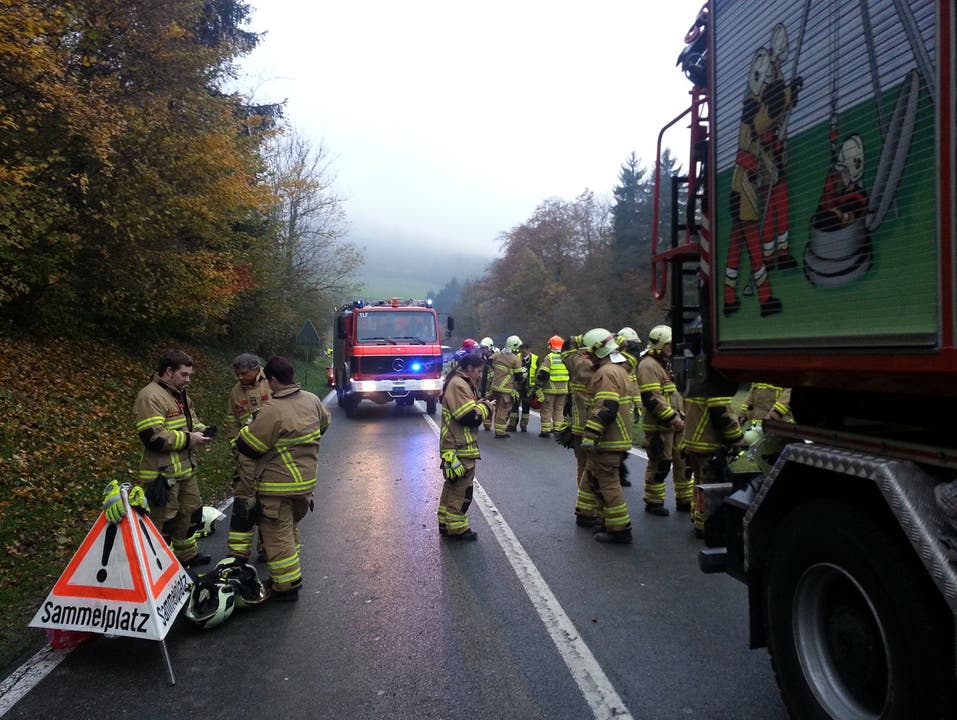 Vier verschiedene Feuerwehren waren am Unfallort im Einsatz.