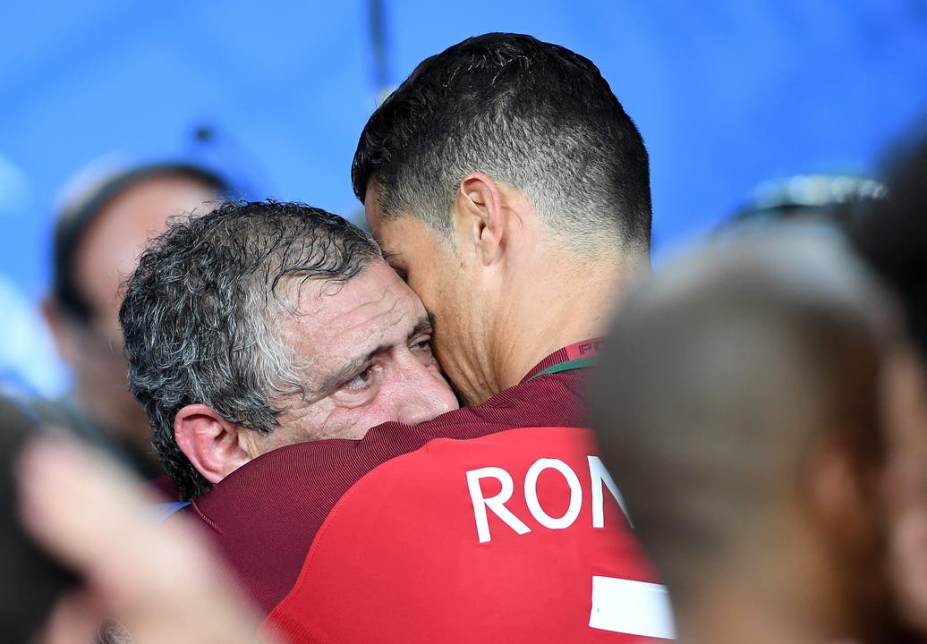 Trainer Santos und Captain Ronaldo.