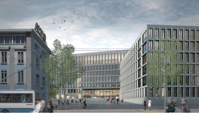 Visualisierung: So soll das neue Zürcher Polizei- und Justizzentrum aussehen.