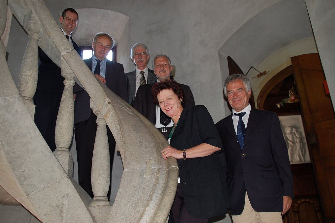 2008 v.l. Staatsschreiber Andreas Eng, Christian Wanner, Klaus Fischer, Peter Gomm, Esther Gassler und Walter Straumann