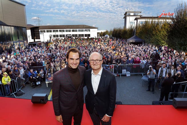 Roger Federer an der Jubiläumsfeier