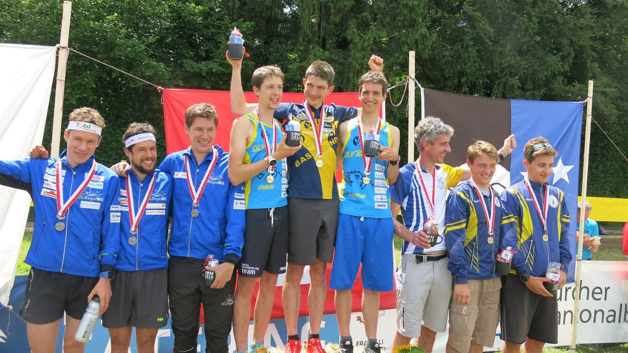 Der OLV Baselland mit Christoph Meier, Fabian Hertner und Kaspar Hägler (von links) konnte seinen Titel erfolgreich verteidigen.
