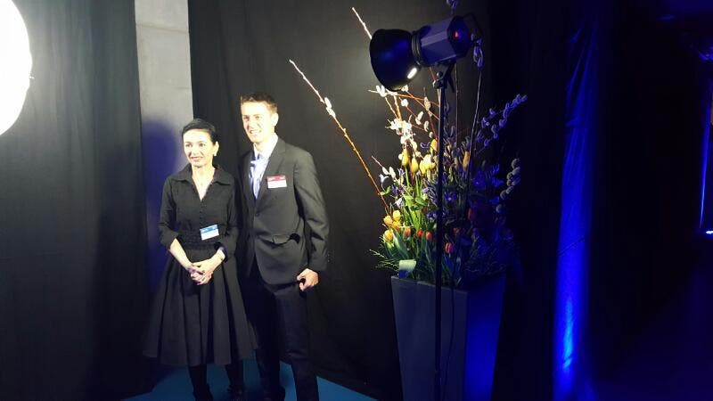 CVP-Aargau-Präsidentin Marianne Binder mit dem nominierten OL-Läufer Matthias Kyburz.