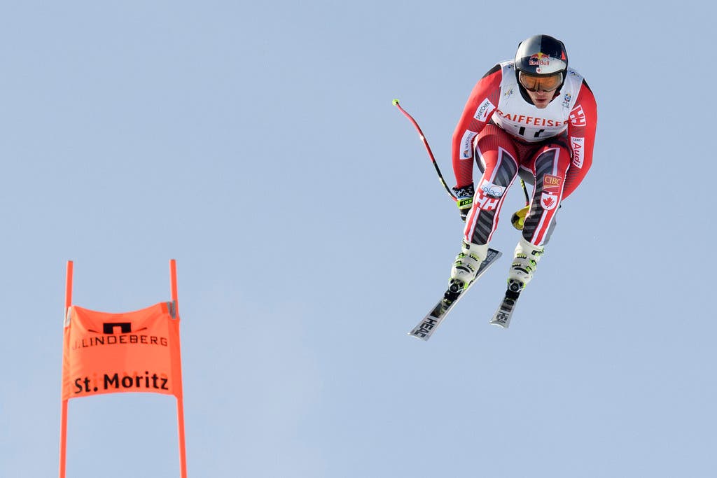 Bei Erik Guays Fahrt blieb dem Schweizer Ski-Fan das Herz stehen: Schlussendlich klassierte sich der Kanadier mit 0.12 Sekunden Rückstand hinter Feuz auf Rang 2.