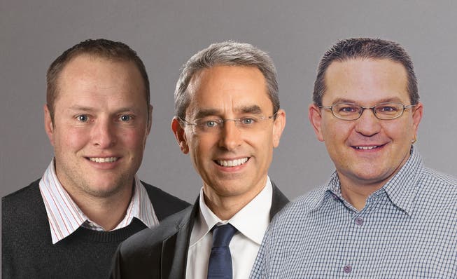 Die Nominierten: Stefan Reinhart , Thomas Stulz und Markus Müller (bisher).
