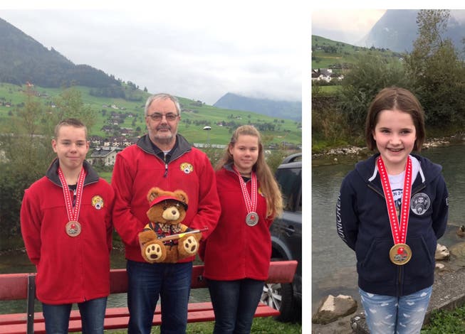Winistorfs Schützenjugend war erfolgreich beim Schweizer Jugendfinal in Buochs: Tim Kaufmann mit Bronze (U17), Tina Kaufmann mit Silber (U15) und Gina Gyger mit Gold (U13)
