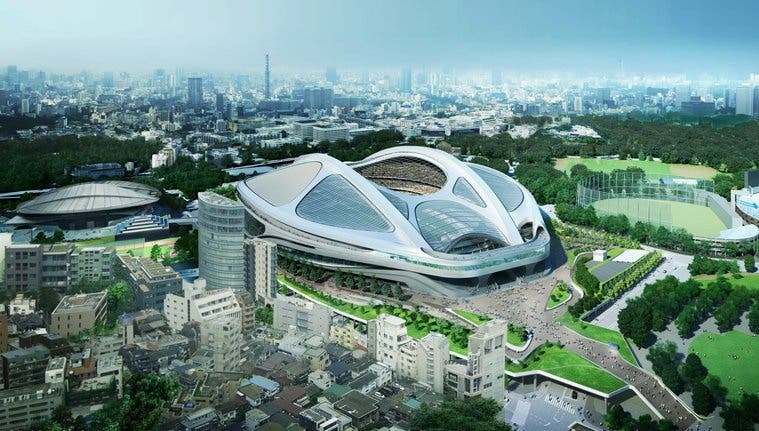 Dieser Entwurf von Zaha Hadid wird nie umgesetzt werden: Stadion für die Olympiade in Tokyo 2020