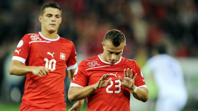 Spielen Granit Xhaka (links) und Xherdan Shaqiri weiter für die Schweiz oder bald für den Kosovo?