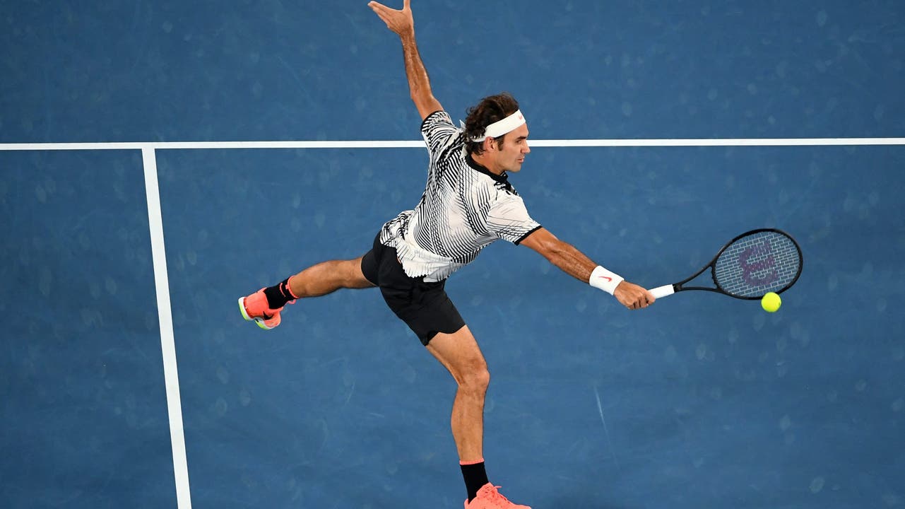 Das eine Break reichte: Federer beendet die Partie mit dem ersten von drei Matchbällen.