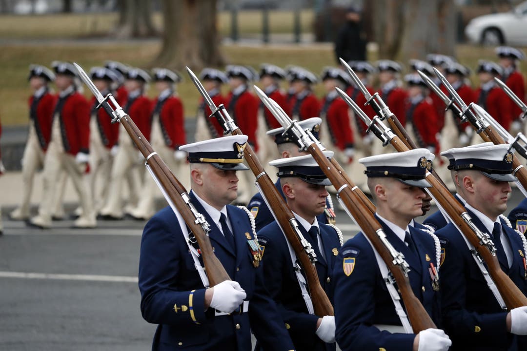 Das «Old Guard Pipes and Drum Corps» am Freitag bei der Amtseinsetzung von Donald Trump.