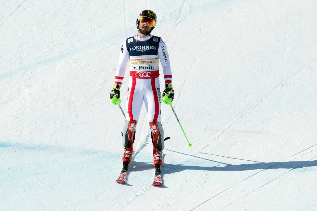 Die Körperhaltung sagt alles: Marcel Hirscher nach seinem Kombi-Slalom.
