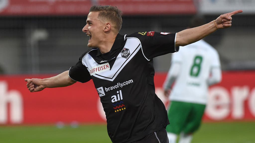 Mattia Bottani bejubelt das 2:0 gegen den FC St. Gallen.